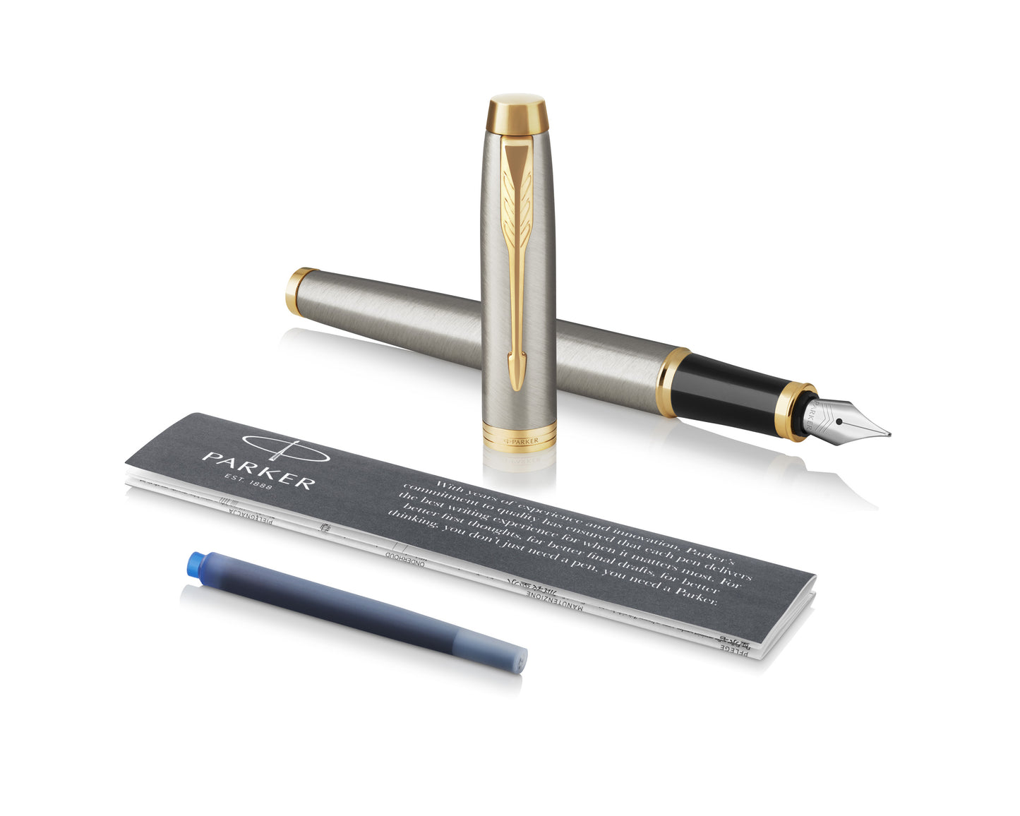 Parker IM Essential Brushed Metal GT Fountain Pen