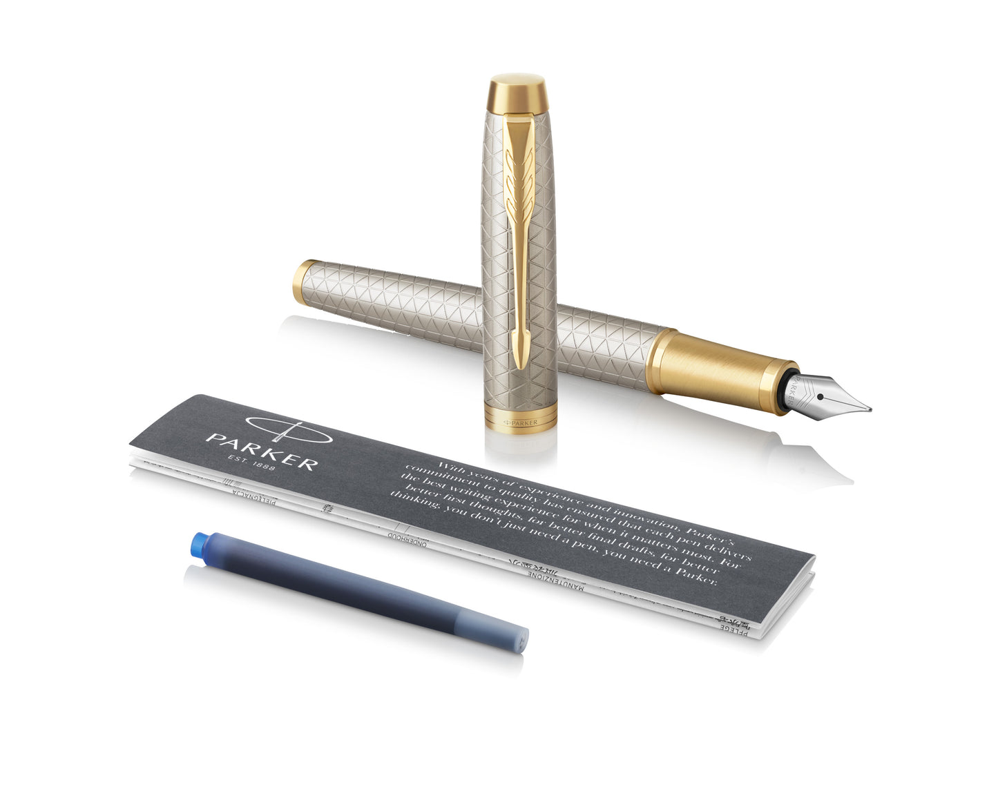 Parker IM Essential Premium Warm Silver GT Fountain Pen