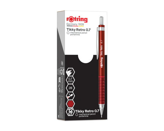 rOtring Tikky Retro Red Mechanical Pencil 0.7mm
