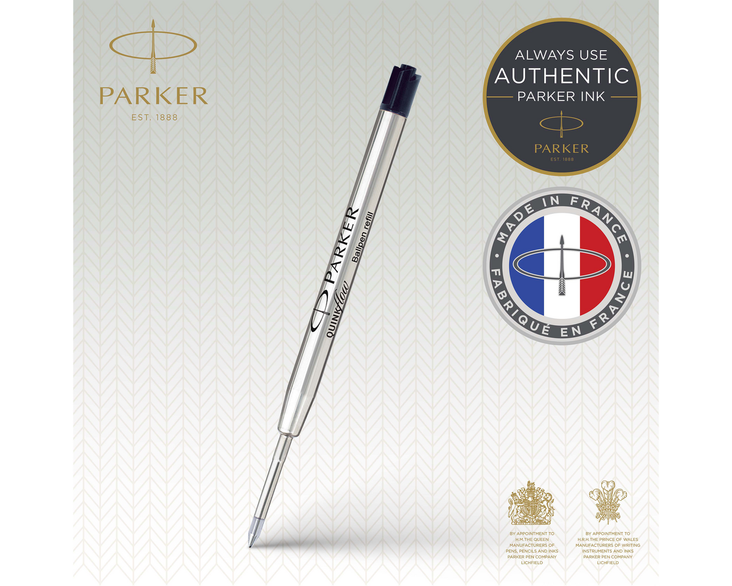 Parker Quinkflow Ballpoint Refill Fine Black Single