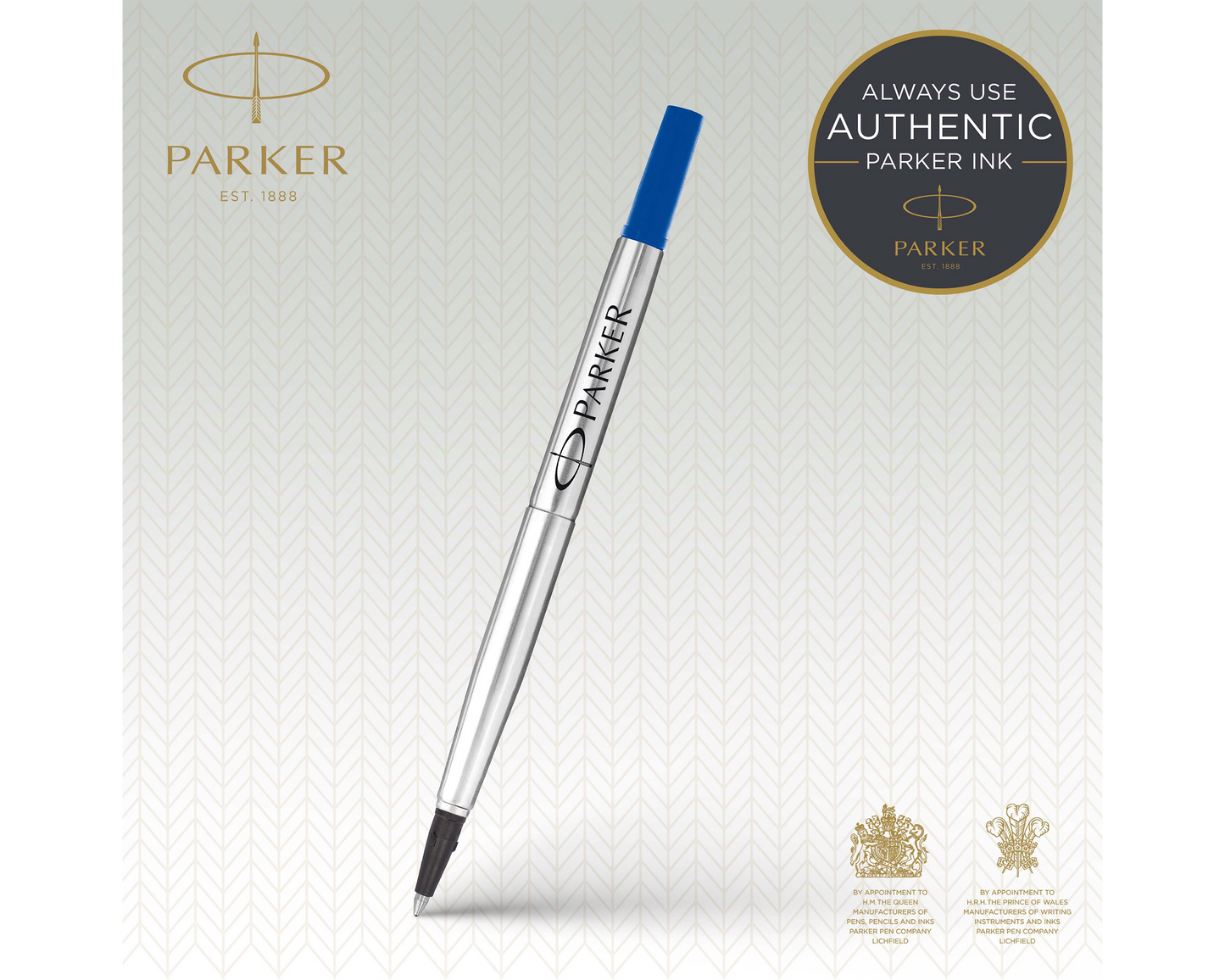 Parker Rollerball Refill Medium Blue Single