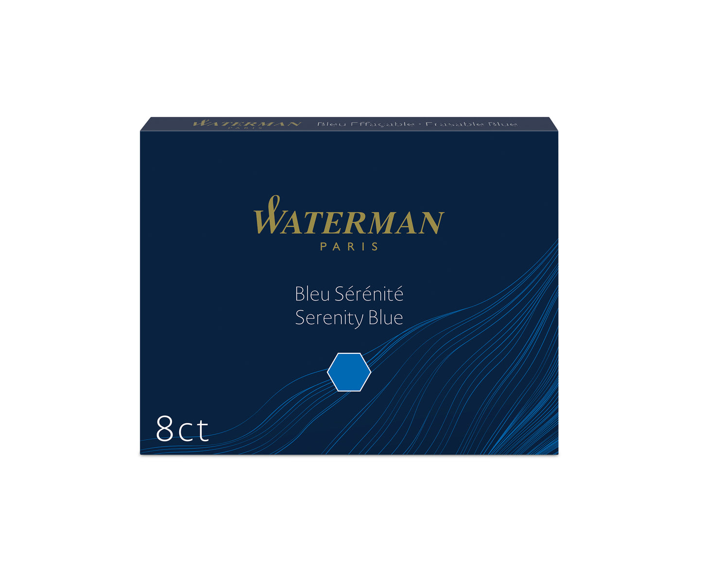 Waterman Long Ink Cartridge Florida Blue 8-Pack