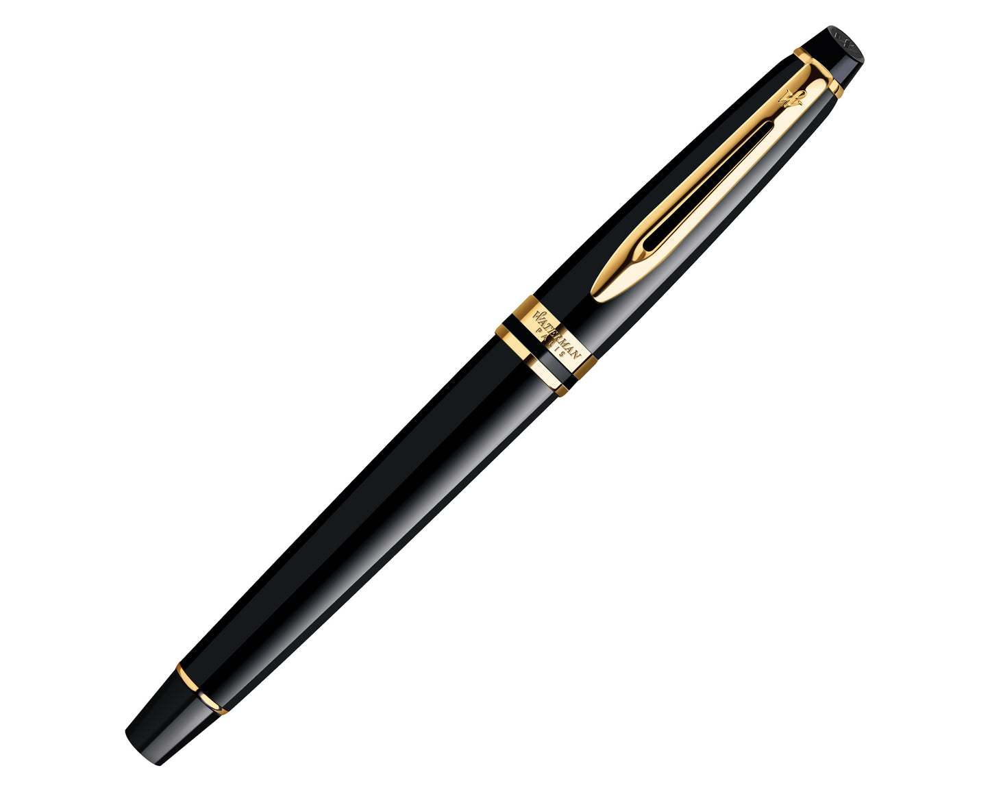 Waterman Expert Black Gold Trim Rollerball Pen