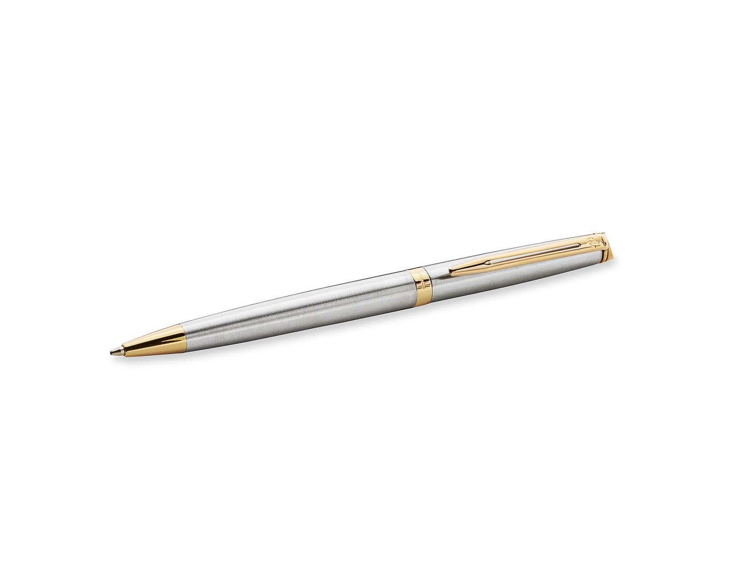 Waterman Hémisphère Stainless Steel Gold Trim Ballpoint Pen