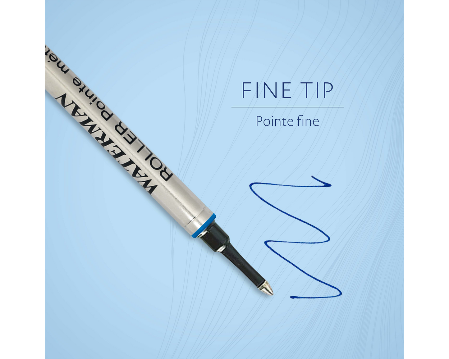 Waterman Rollerball Refill Fine Blue Single in Blister Pack