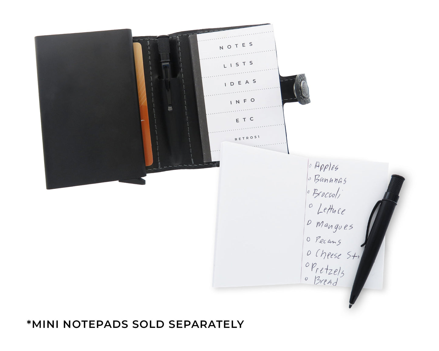 MODERN TRAVELER Wallet | Black with Stealth Tornado™ Elite Pen