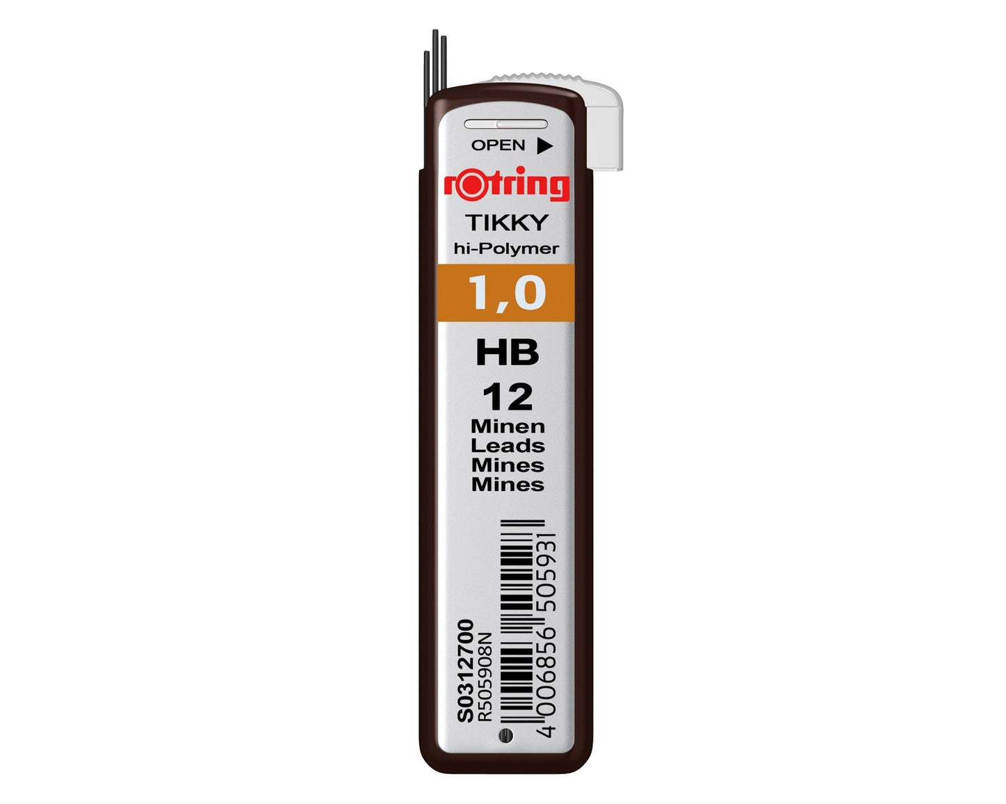 rOtring Tikky Hi-Polymer Pencil Lead 1.0mm HB - 12 pack
