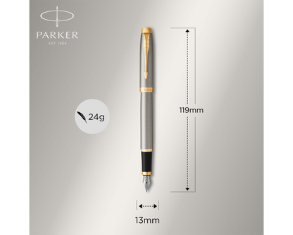 Parker IM Essential Brushed Metal GT Fountain Pen