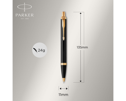 Parker IM Essential Black Lacquer GT Ballpoint Pen