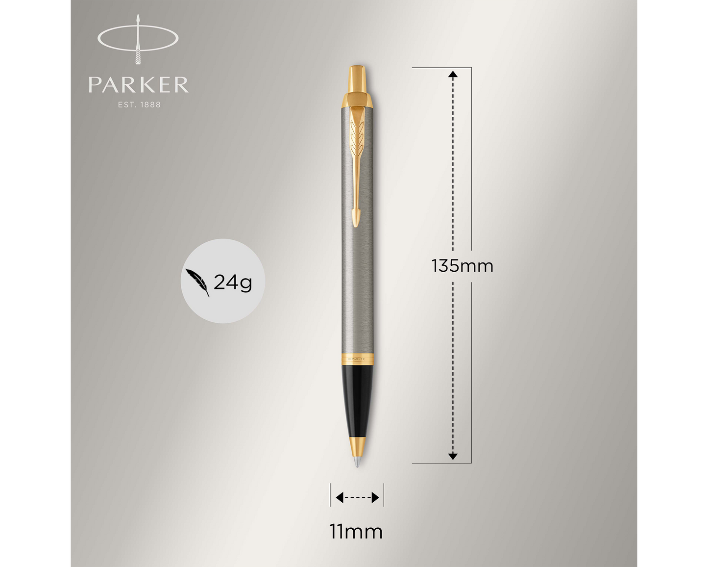 Parker IM Essential Brushed Metal GT Ballpoint Pen