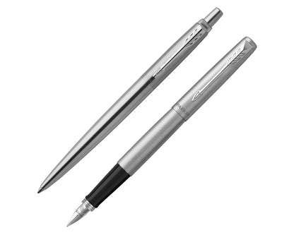 Parker Jotter Duo Set Stainless CT Ballpoint & Fountain Pen