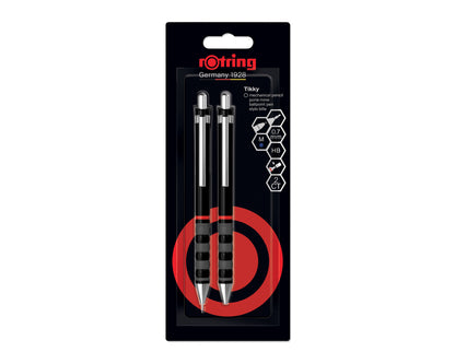 rOtring Tikky Set Black 0.7mm Mechanical Pencil and Ballpoint Pen