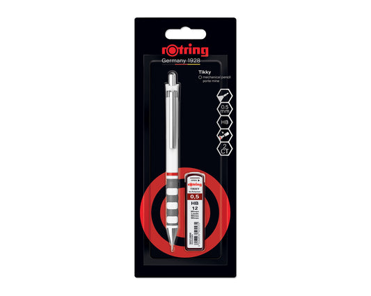 rOtring Tikky White 0.5mm Mechanical Pencil With Lead