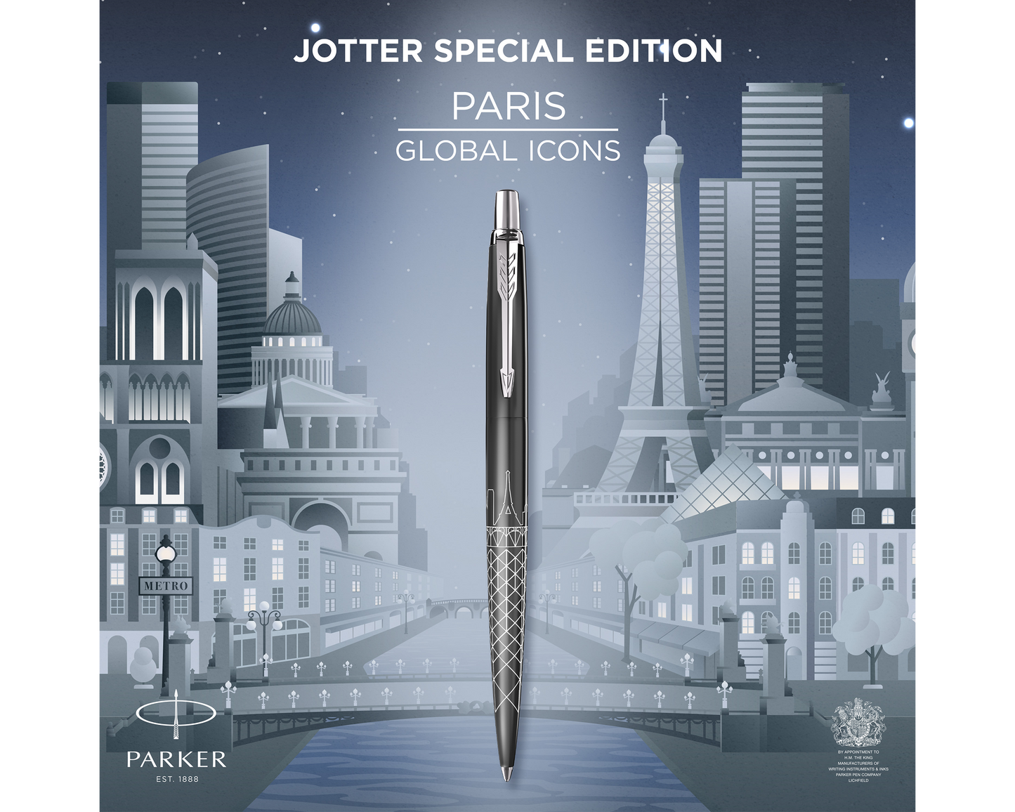 Parker Jotter Special Edition Grey Lacquer CT Ballpoint Pen