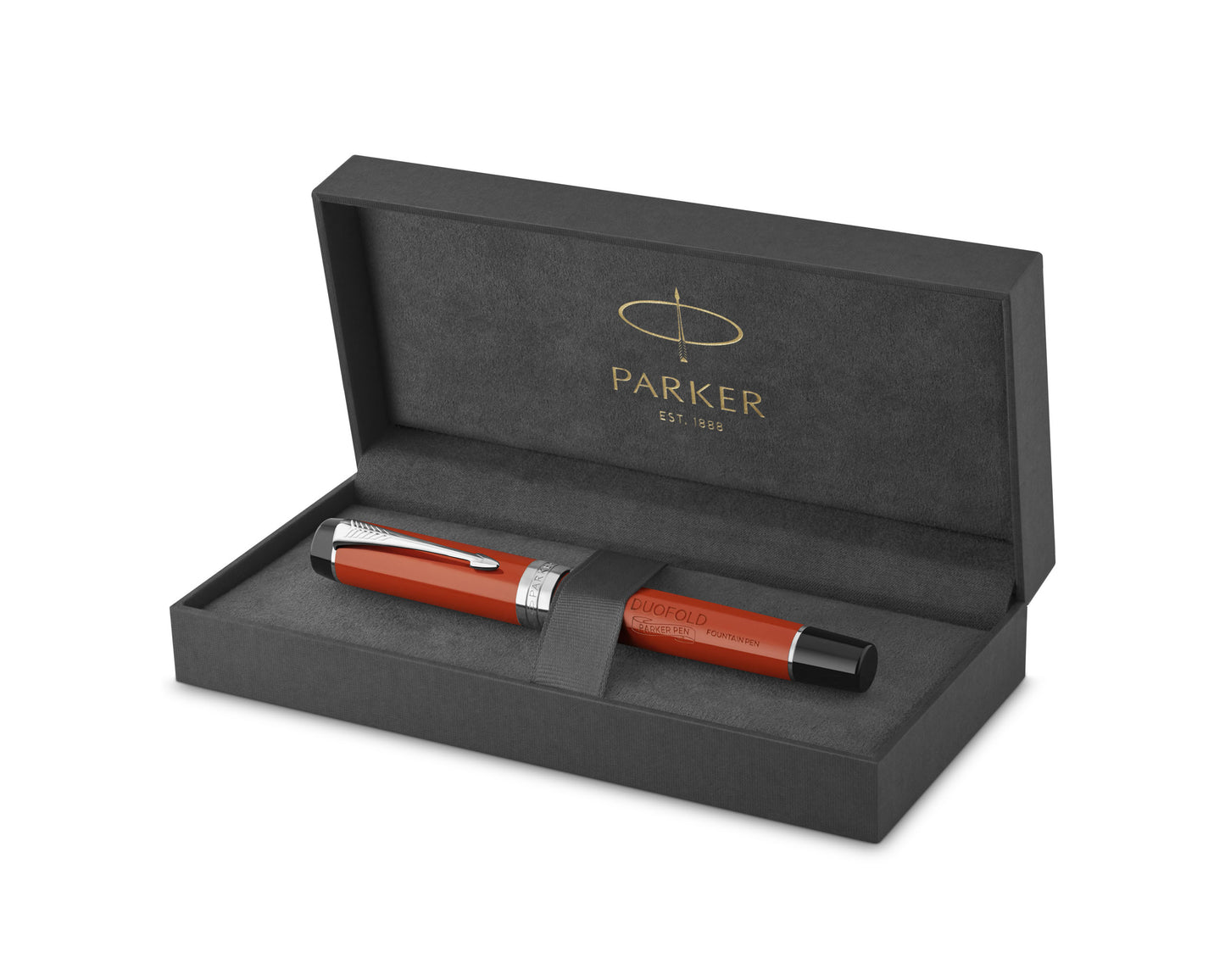 Parker Duofold Classic Big Red CT Vintage Fountain Pen - 18k Gold nib