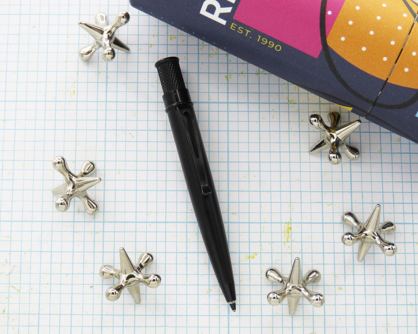 Retro51 Elite Tornado™ Stealth Black Ballpoint Pen