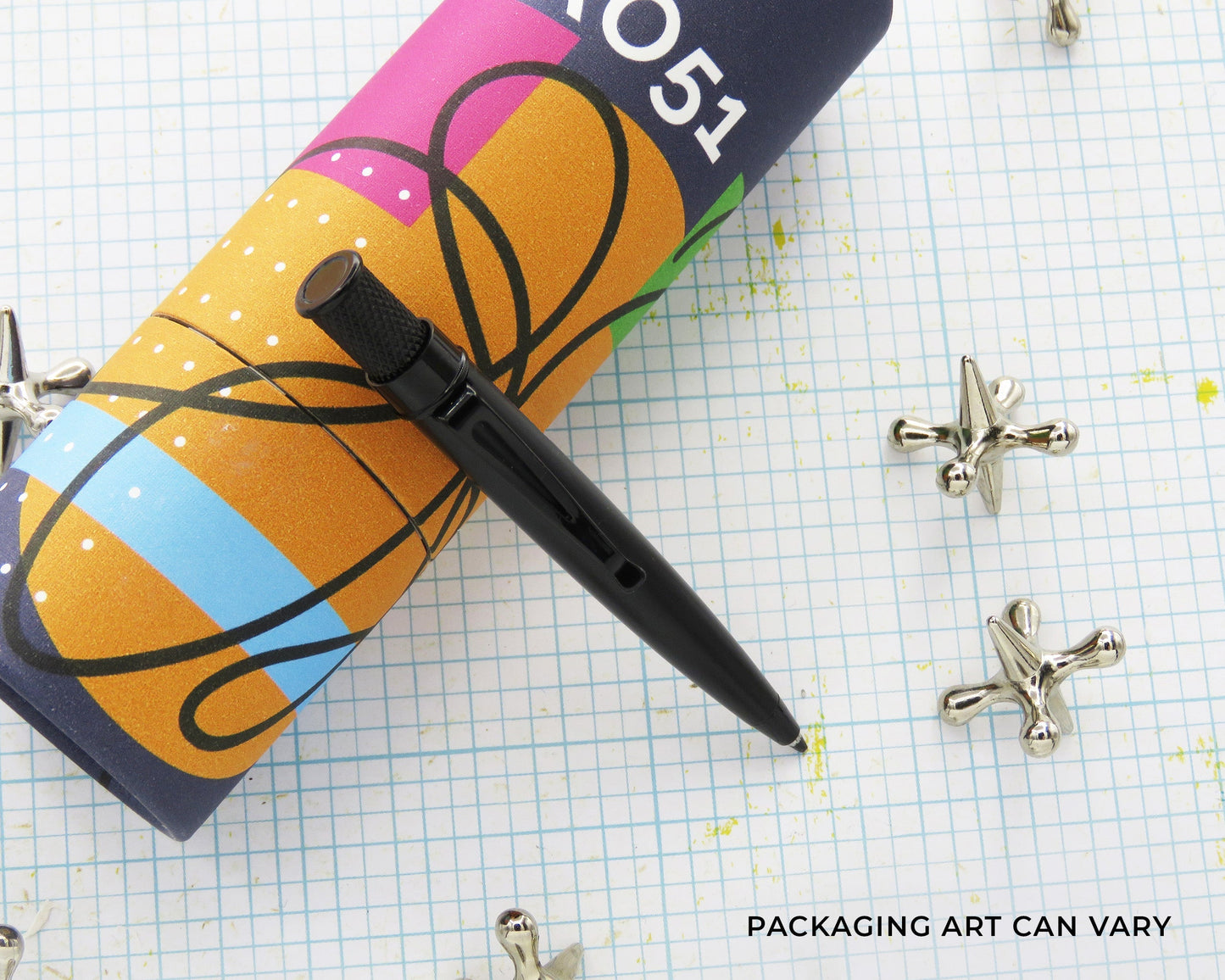 Retro51 Elite Tornado™ Stealth Black Ballpoint Pen