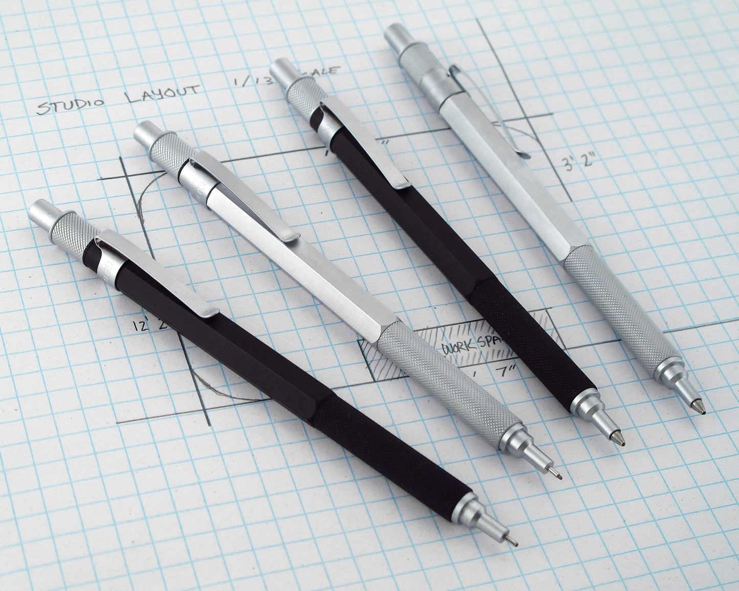 Retro51 HEX-O-MATIC™ Silver Mechanical Pencil 0.7mm