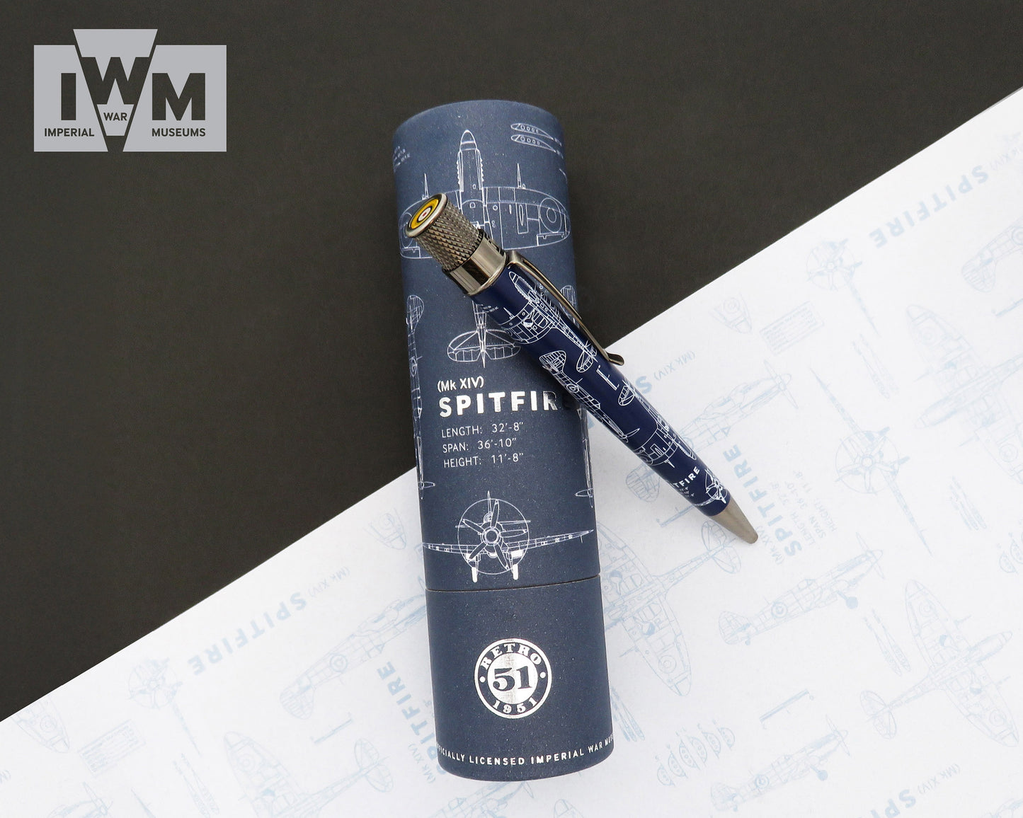 Retro51 Imperial War Museums Spitfire Blueprint Tornado™ Rollerball