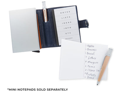 MODERN TRAVELER Wallet | Navy Blue with Copper Tornado™ Elite Pen