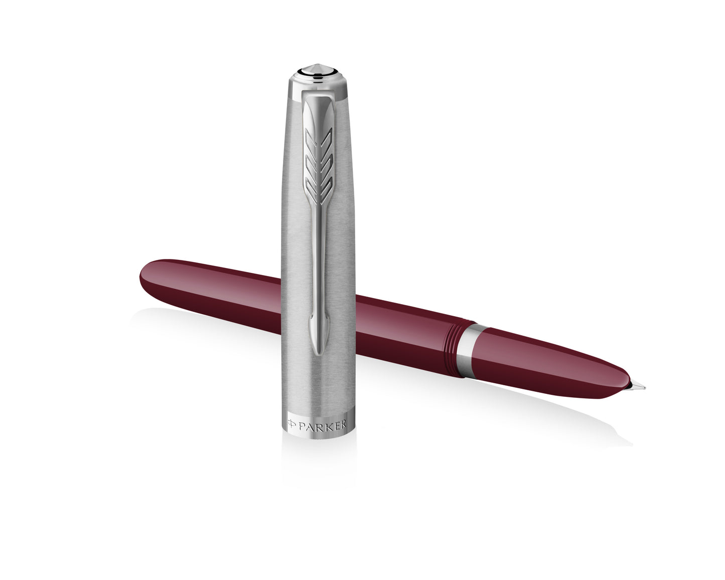 Parker 51 Burgundy Acrylic CT Fountain Pen - Fine nib