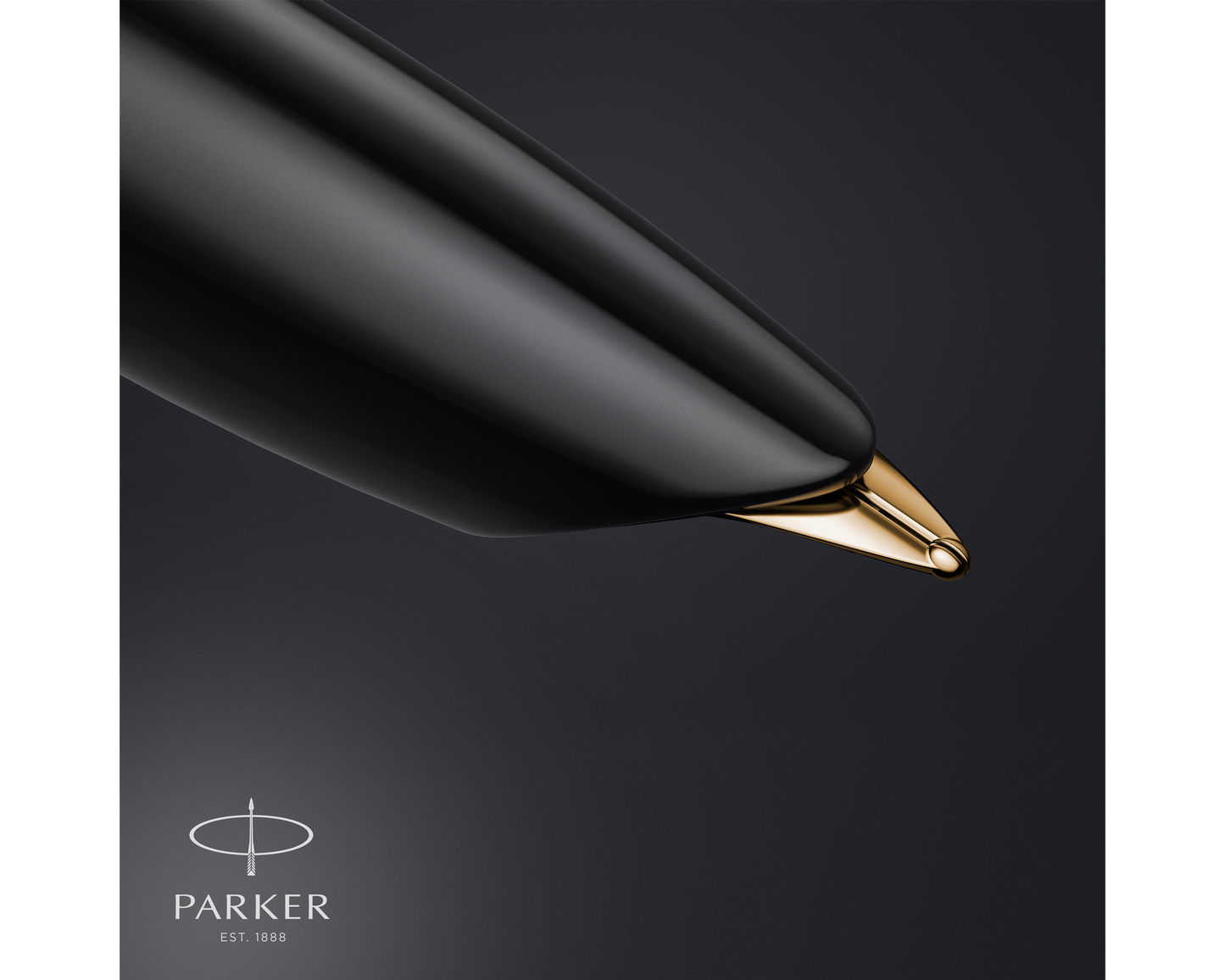 Parker 51 Deluxe Black Acrylic & Metal GT Fountain Pen - 18k Gold Fine