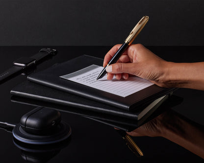 Parker 51 Deluxe Black Acrylic & Metal GT Fountain Pen - 18k Gold Fine