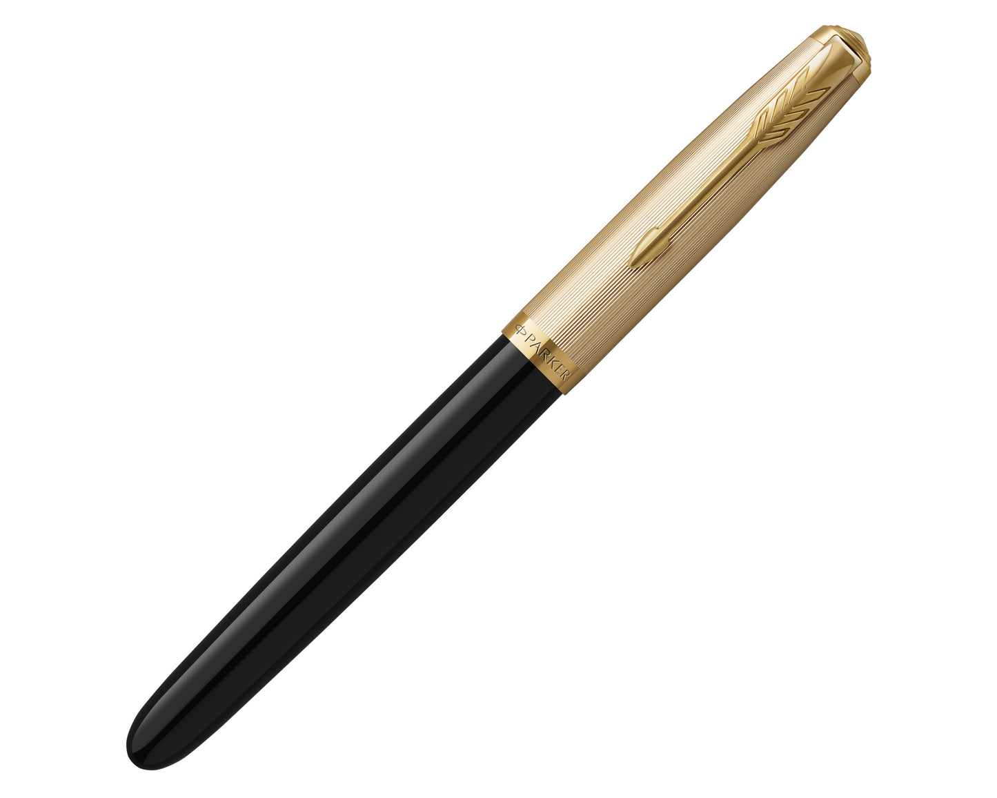 Parker 51 Deluxe Black Acrylic & Metal GT Fountain Pen - 18k Gold Fine