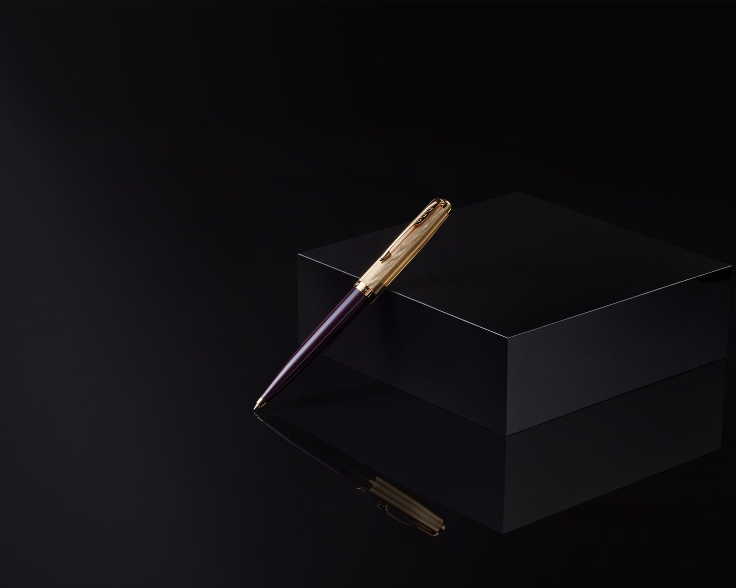 Parker 51 Deluxe Plum Acrylic & Metal GT Ballpoint Pen
