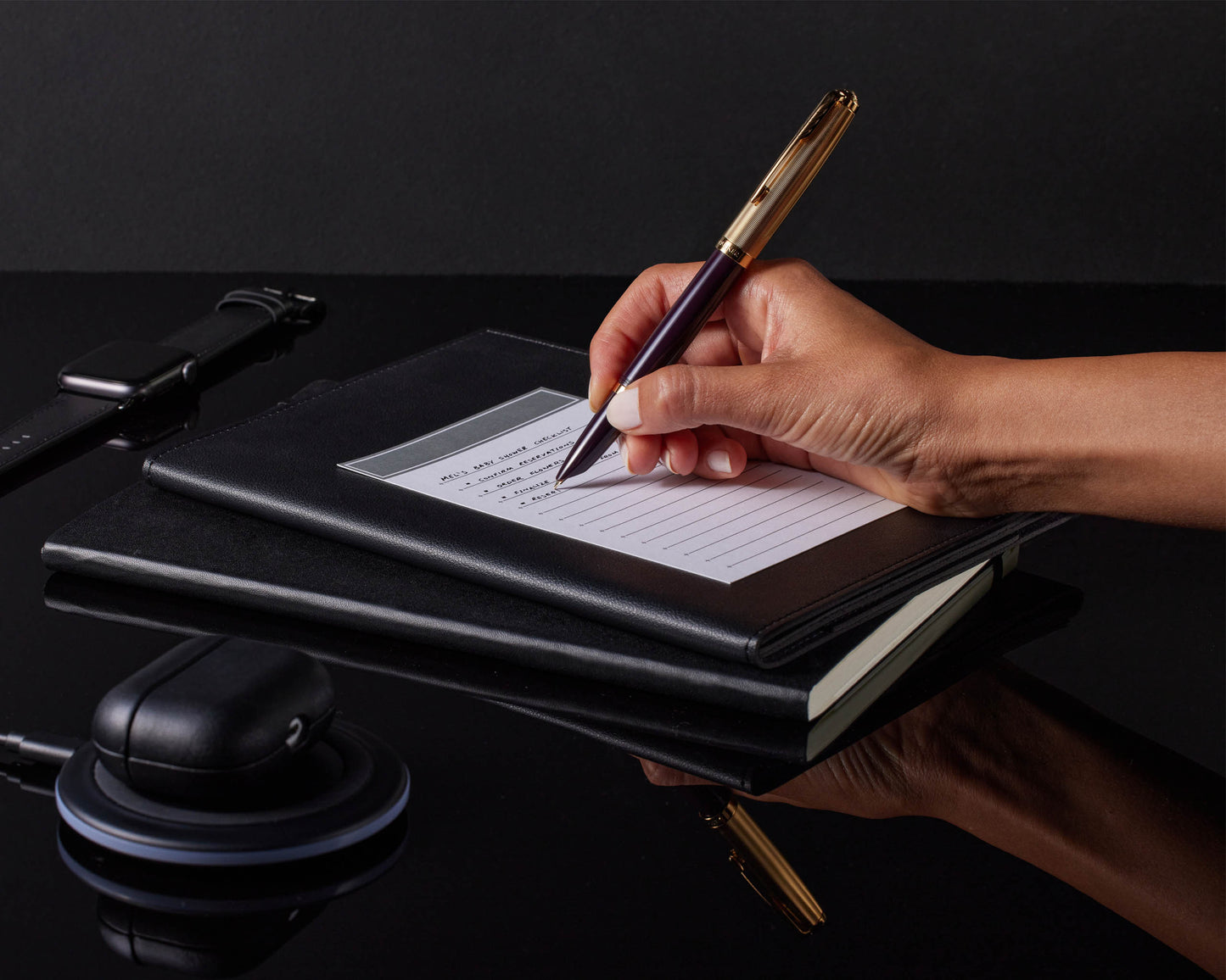 Parker 51 Deluxe Plum Acrylic & Metal GT Fountain Pen - 18k Gold Fine