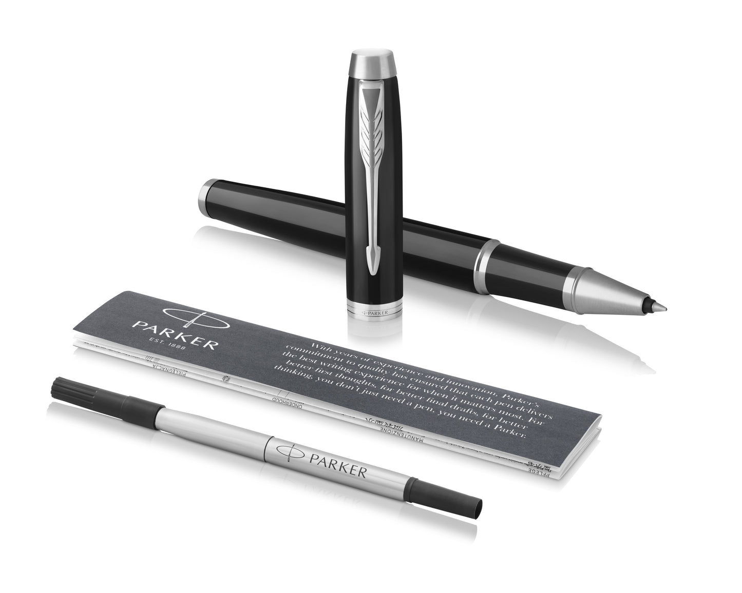 Parker IM Black Lacquer CT Rollerball Pen in Gift Box