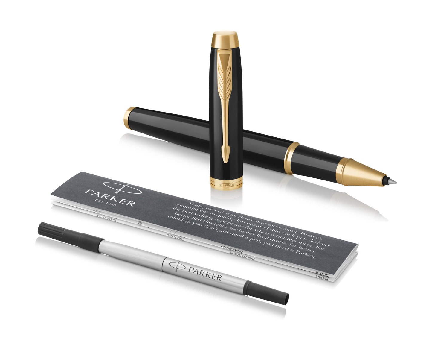 Parker IM Black Lacquer GT Rollerball Pen