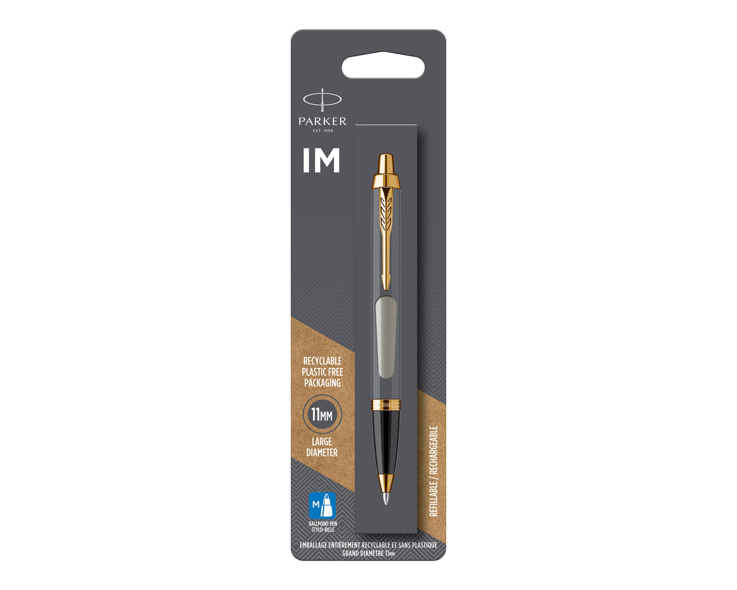 Parker IM  Brushed Metal GT Ballpoint Pen