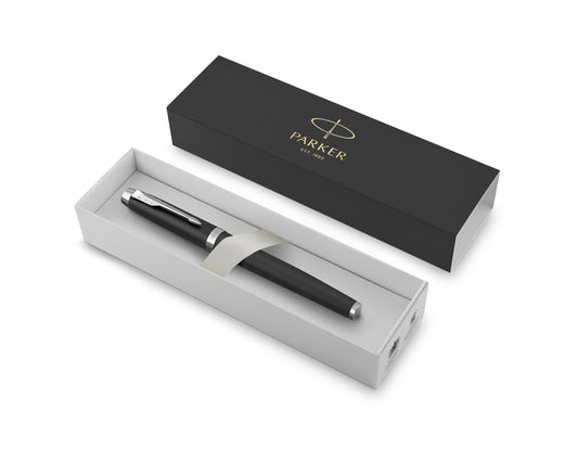 Parker IM Essential  Matte Black Lacquer CT Rollerball Pen
