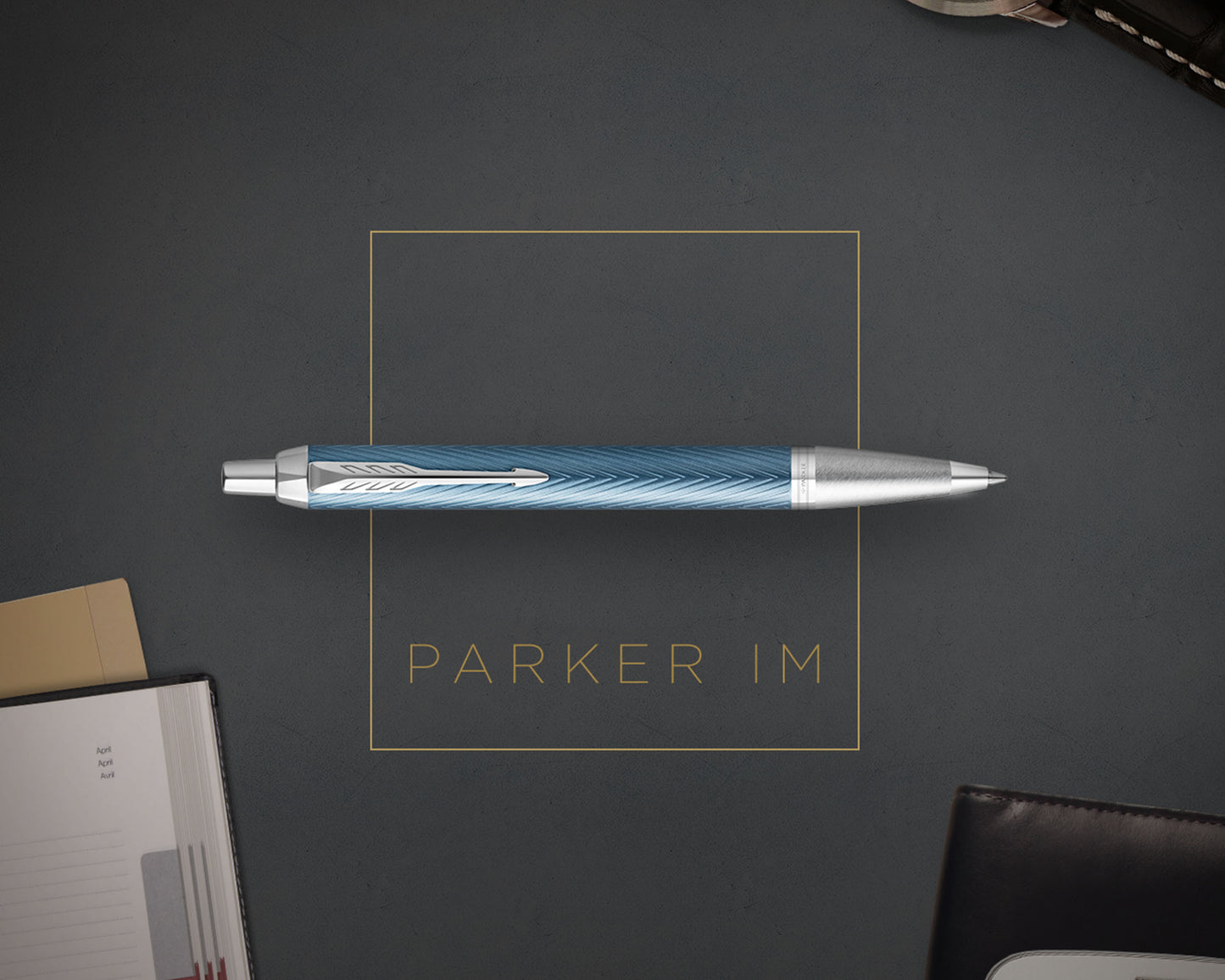 Parker IM Premium Blue-Grey CT Ballpoint Pen