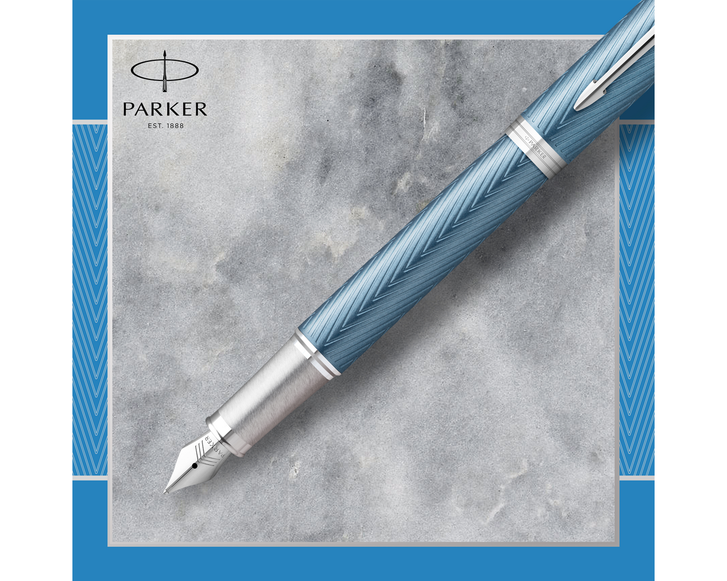 Parker IM Premium Blue-Grey CT Fountain Pen