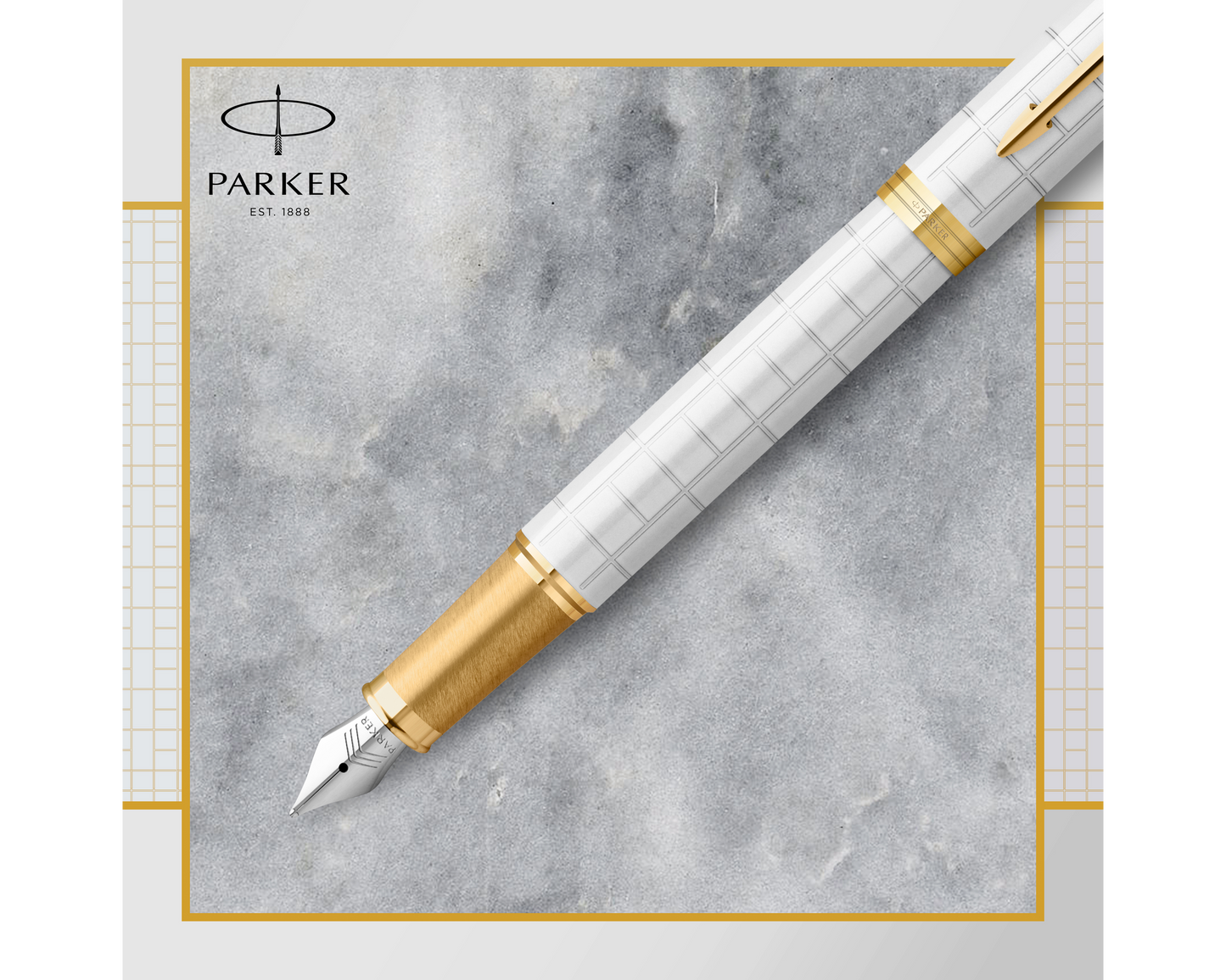 Parker IM Premium Pearl Lacquer GT Fountain Pen - Fine nib