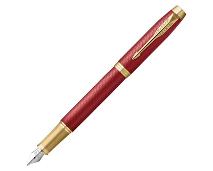 Parker IM Premium  Red Lacquer GT Fountain Pen - Fine nib