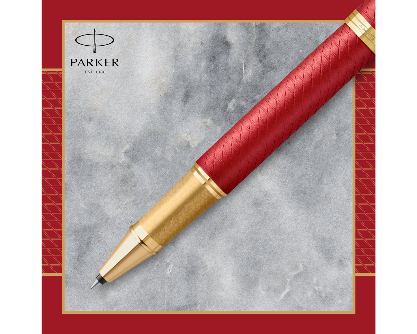 Parker IM Premium  Red Lacquer GT Rollerball Pen