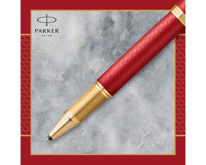 Parker IM Premium  Red Lacquer GT Rollerball Pen