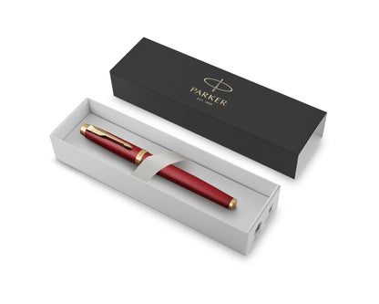 Parker IM Premium  Red Lacquer GT Fountain Pen - Fine nib
