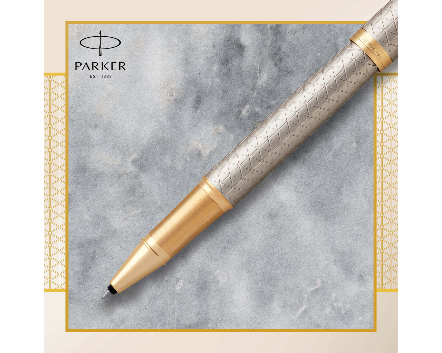Parker IM Premium Warm Silver GT Rollerball Pen