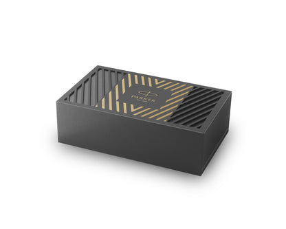 Parker Duofold Pioneers Grey Arrow GT Fountain Pen - 18k Gold nib