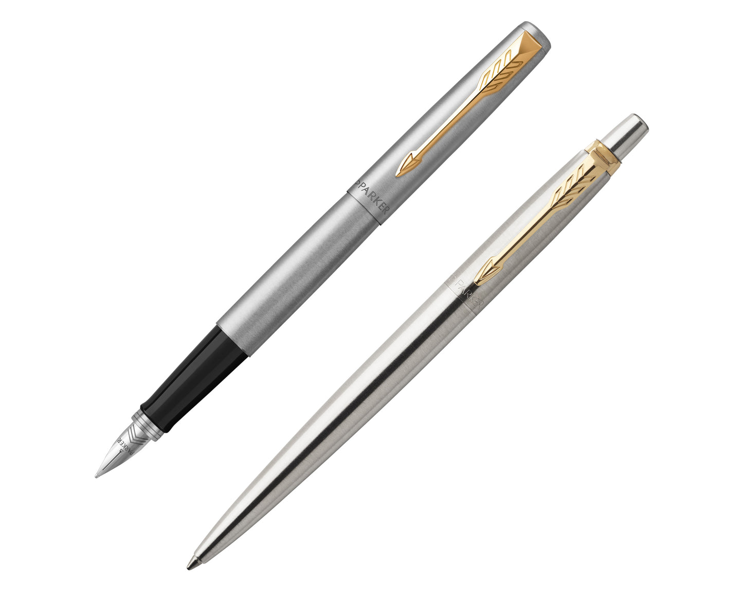 Parker Jotter Duo Set Stainless Steel GT Ballpoint & Fountain Pen