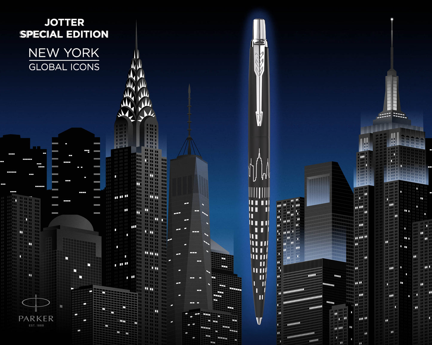 Parker Jotter Special Edition Black Lacquer CT Ballpoint Pen