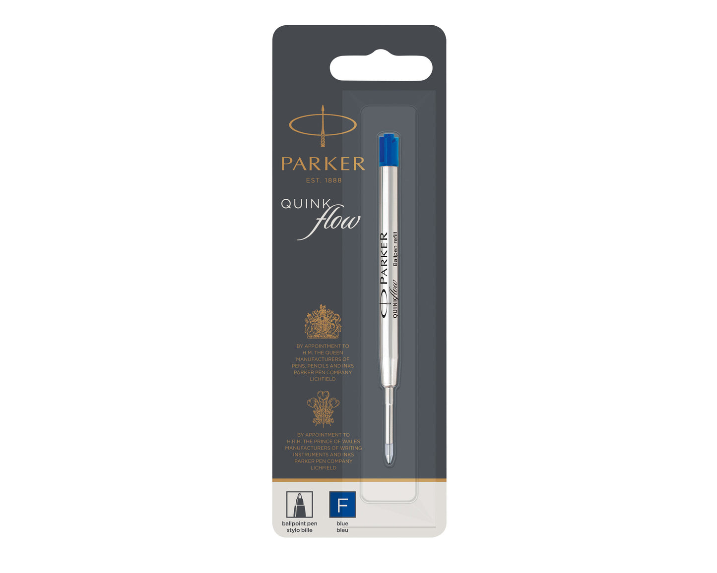 Parker Quinkflow Ballpoint Refill Fine Blue Single