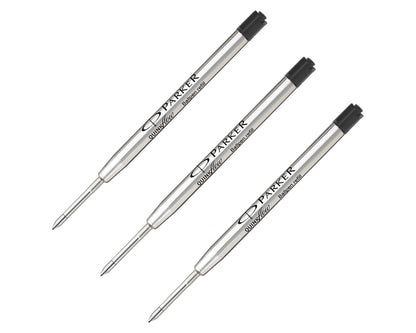 Parker Quinkflow Ballpoint Refill Medium Black 3-Pack