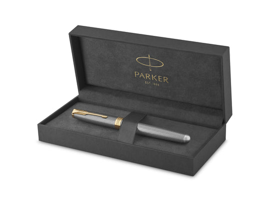 Parker Sonnet Ciselé GT Fountain Pen - 18k Gold Fine nib
