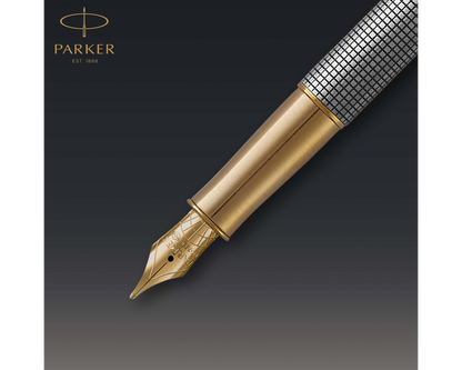 Parker Sonnet Ciselé GT Fountain Pen - 18k Gold Fine nib