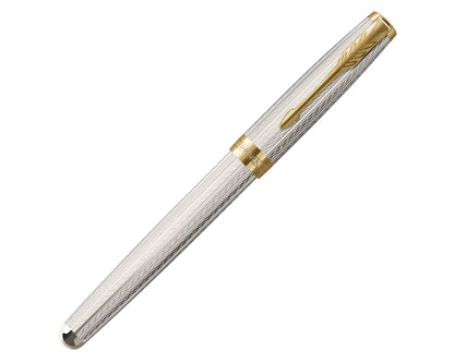 Parker Sonnet Deluxe Silver Mistral GT Fountain Pen - 18k Gold Fine nib